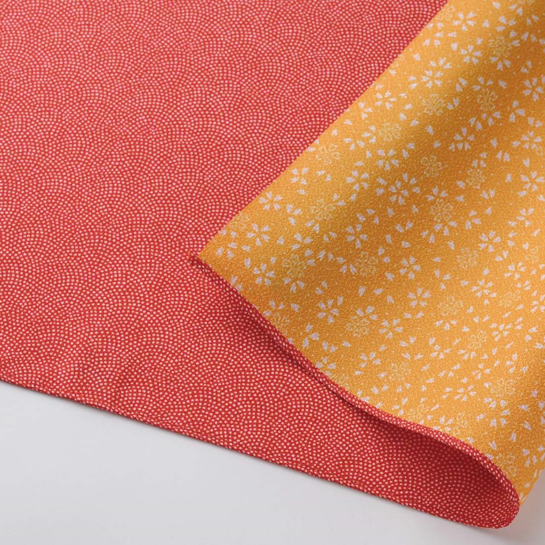 むす美 風呂敷 ふろしき 大判 90cm 両面 リバーシブル 鮫 アカ/キ 日本製 10170-302(3)