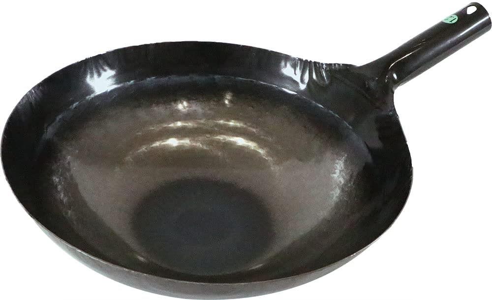 山田工業所 中華鍋 鉄製 33cm 板厚1.2mm 日本製 片手 中華 業務用 山田中華鍋 001036