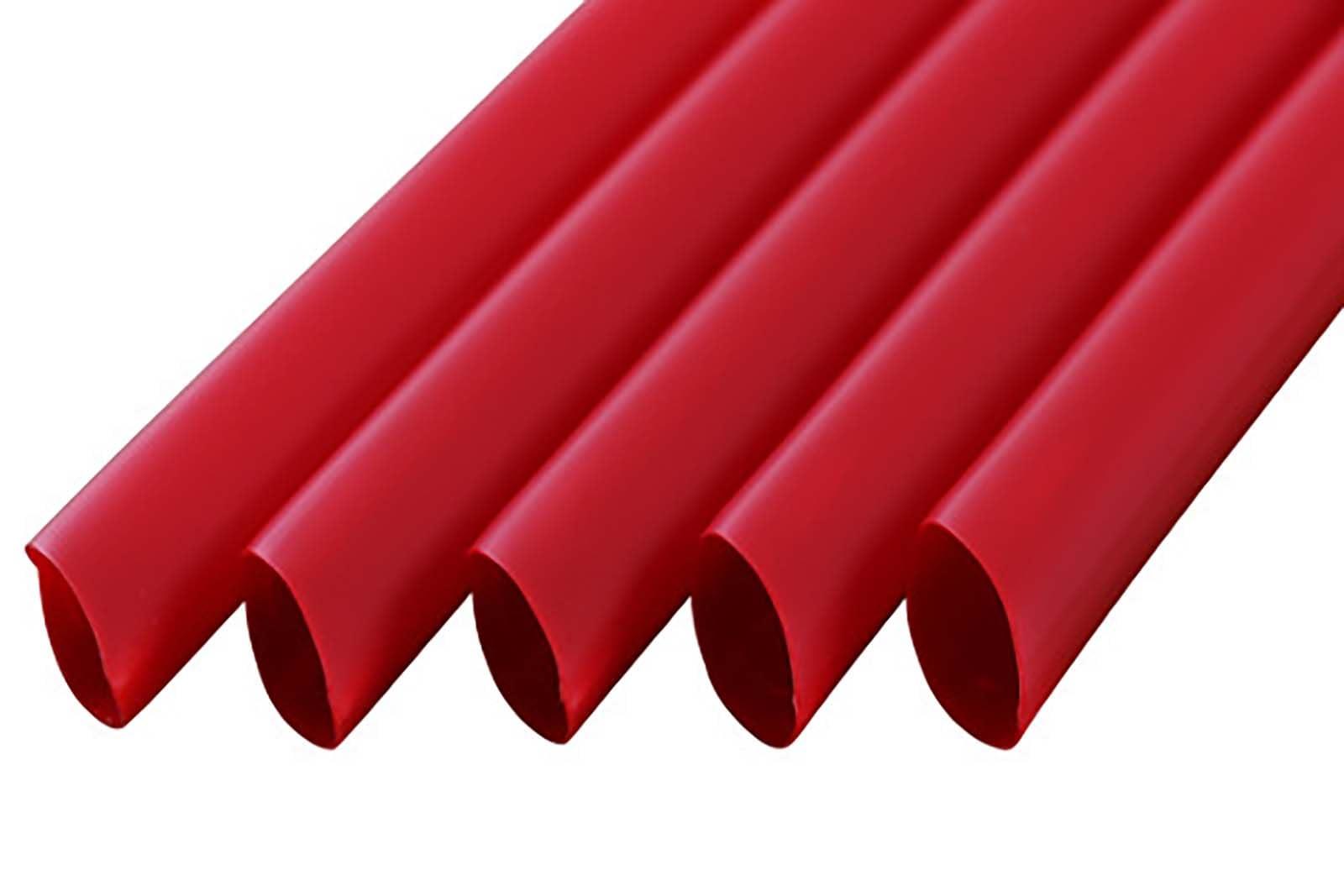 シバセ工業 645わらおストロー タピオカ蓋突刺用 ストレート片先斜め 口径12mm×18cm 包装なし 130本入 赤 日本製