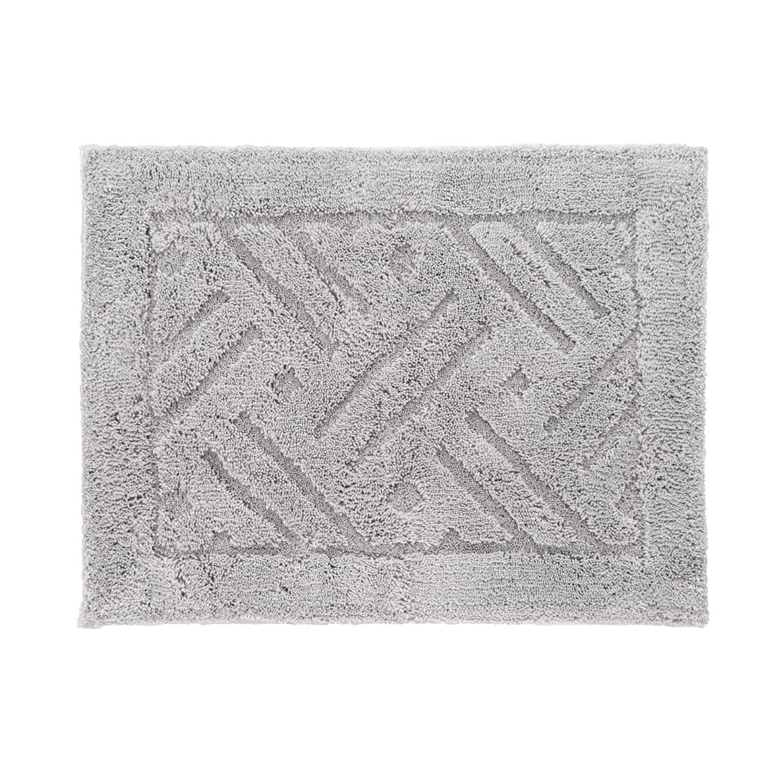 オカ(OKA) 乾度良好リッカ バスマット 約45cm×60cm グレー (吸水 速乾 洗える 大判 かんどーくん)