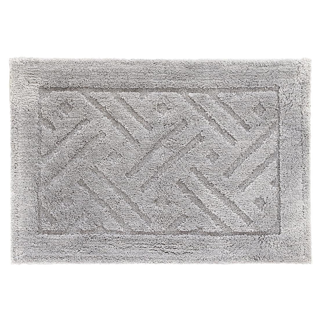 オカ(OKA) 乾度良好リッカ バスマット 約50cm×70cm グレー (吸水 速乾 洗える 大判 かんどーくん)