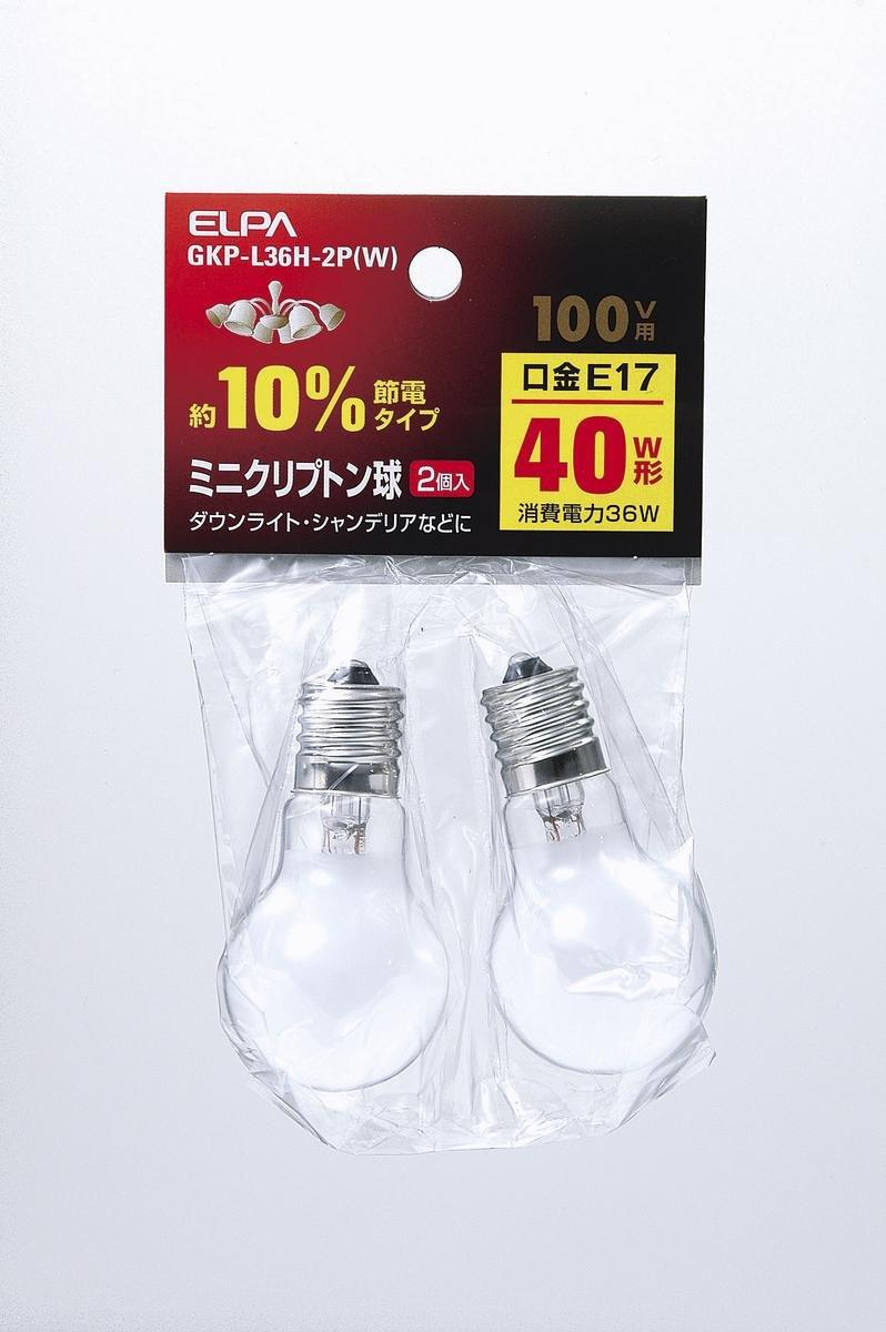 エルパ (ELPA) ミニクリプトン球 電球 照明 100V 36W c GKP-L36H-2P(C)