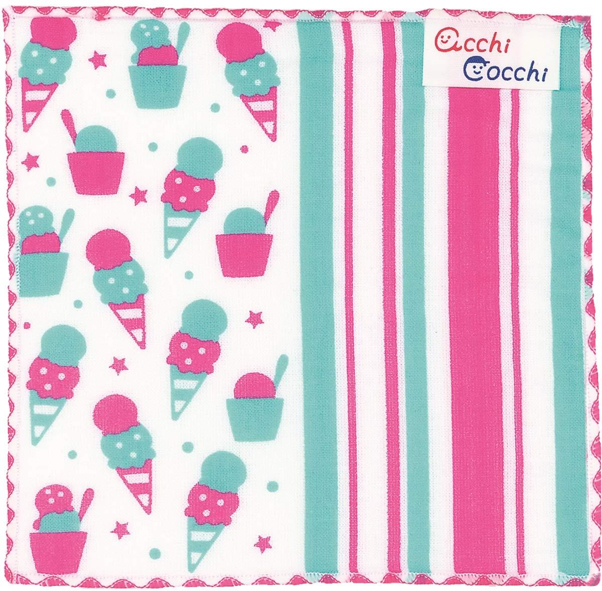 acchi cocchi アイス 約15×15 子供ハンカチ 02747