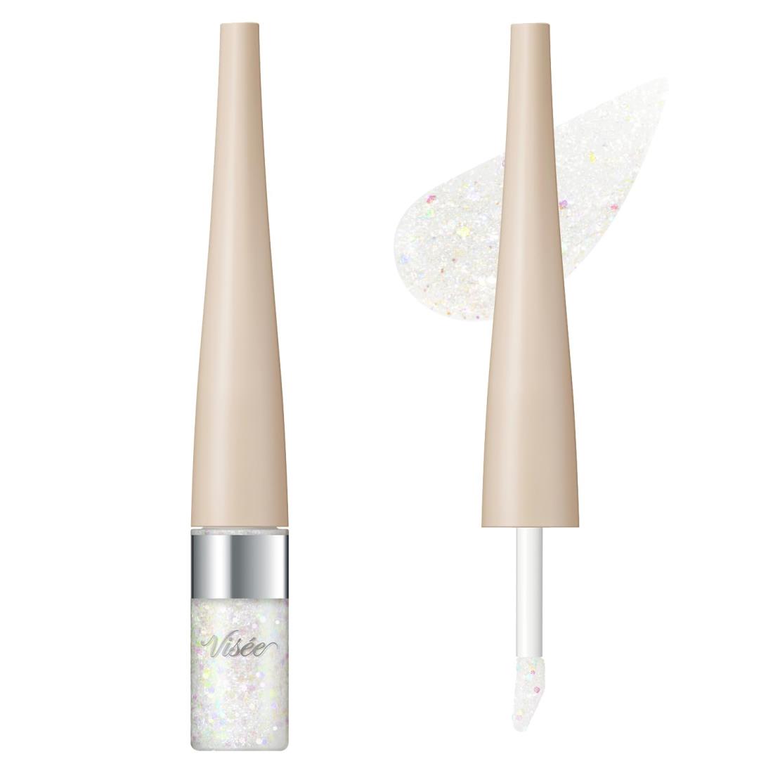 Visee(ヴィセ) アイシャドウ 3D グリッター アイリキッド WT-1 ホワイトジェミィ 3.3mL 大粒ラメ パール