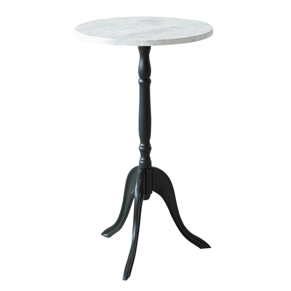 永井興産 コーディサイドテーブル 幅30cm モルタル コンクリート調 飾り台 机 丸 組立簡単 軽量 CTN-3031