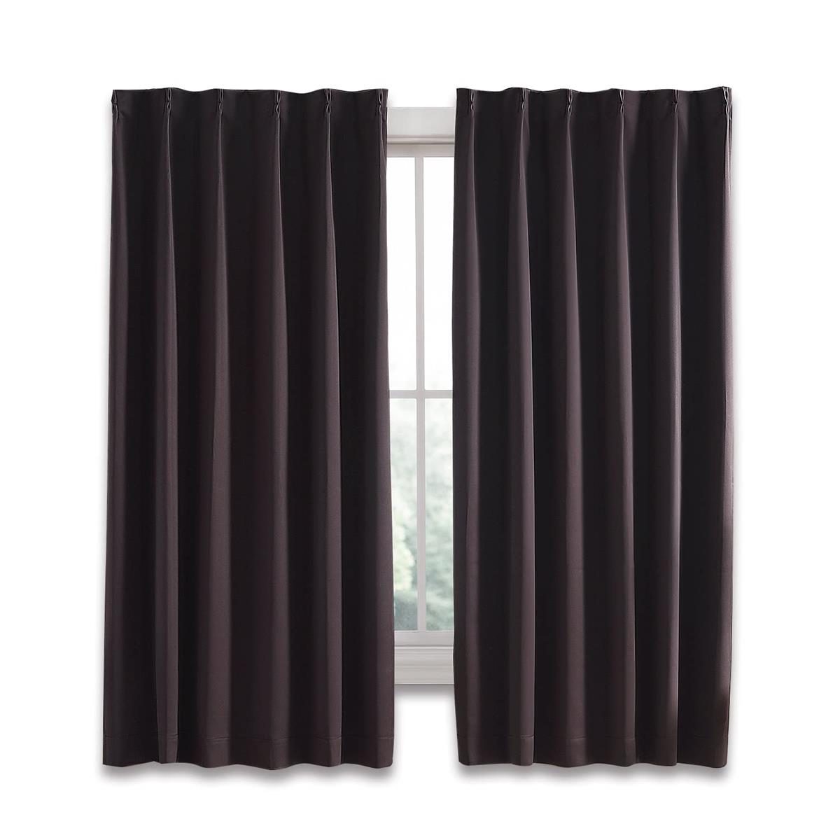 Hansleep カーテン 1級遮光 2枚組 幅100cm丈220cm ブラウン 断熱 防寒 防音 省エネ 厚手 無地 おしゃれ 洗える リビング用 (ブラウン, 幅100cm×丈220cm)