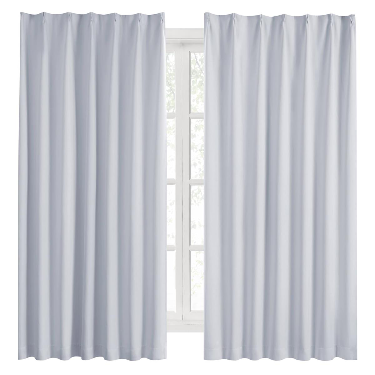 Hansleep カーテン 1級遮光 2枚組 幅100cm丈80cm アイスグレー 断熱 防寒 防音 省エネ 厚手 無地 おしゃれ 洗える リビング用 (アイスグレー, 幅100cm×丈80cm)