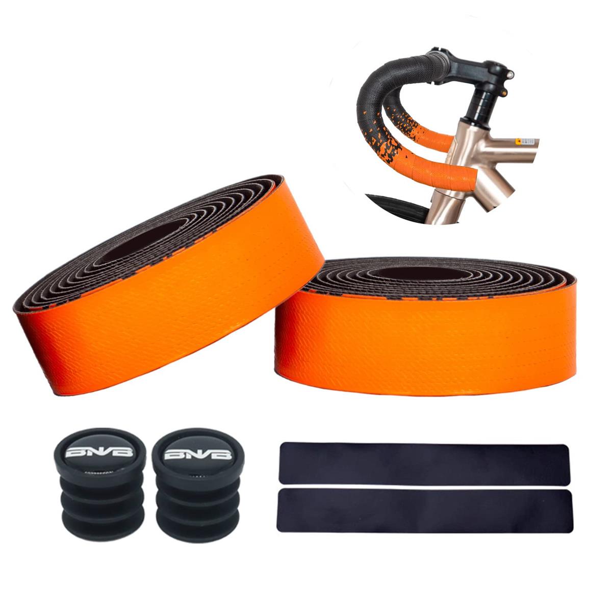 PLATTBK 自転車バーテープ EVA/PU ロードバイク用ハンドルバーテープ エンドキャップ、エンドテープ付属(4)