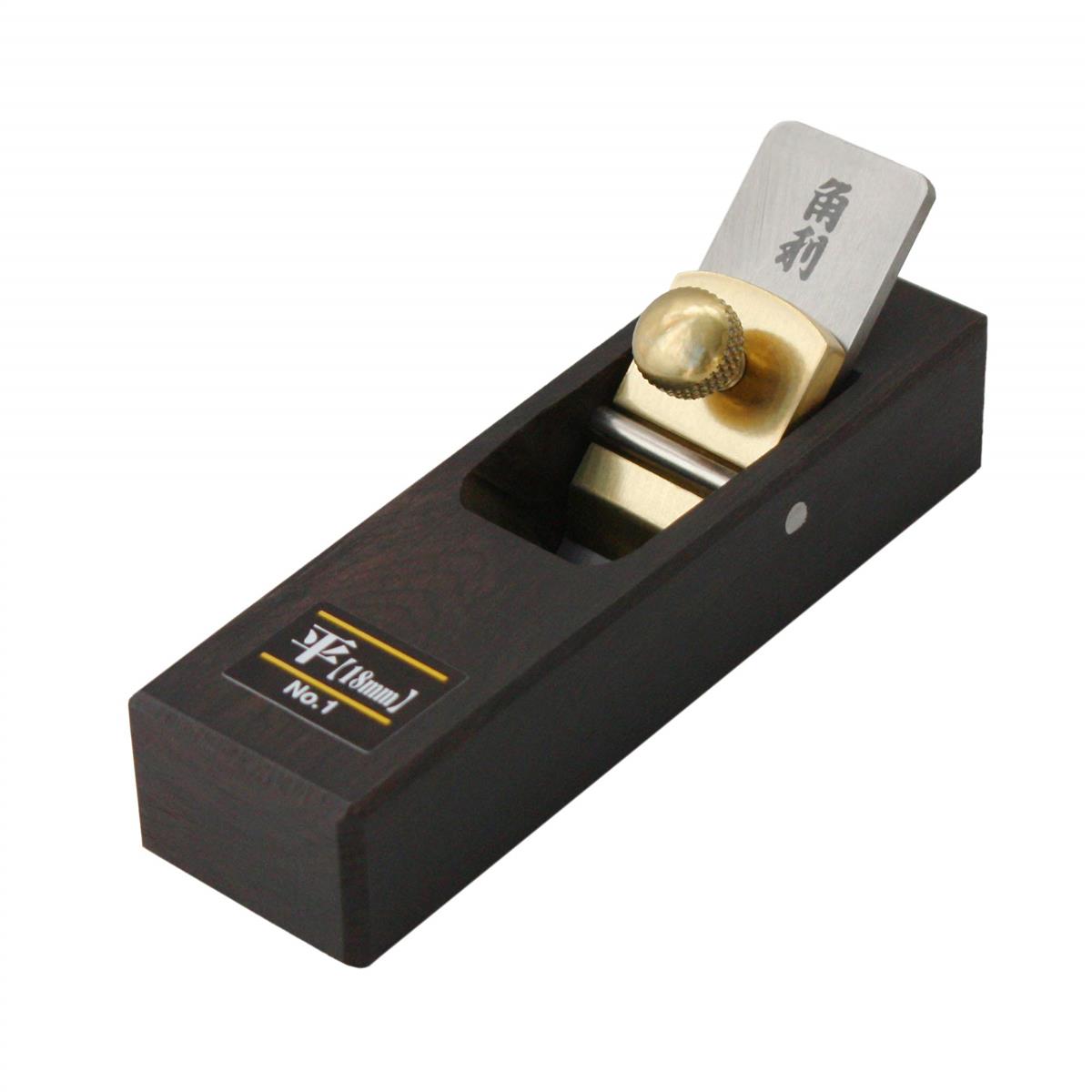 角利(KAKURI) 細工用 黒檀豆鉋 収納ケース付 No.1 平 18mm 平面を削る ミニカンナ DIY 日曜大工 木工 ..