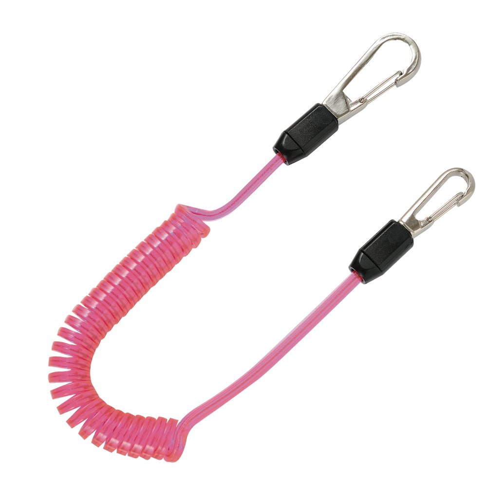 (TOP) 四角コイルセーフティコード ブラック 日本製 絡みにくい4角コイル形状 安全紐 SFC-412SP