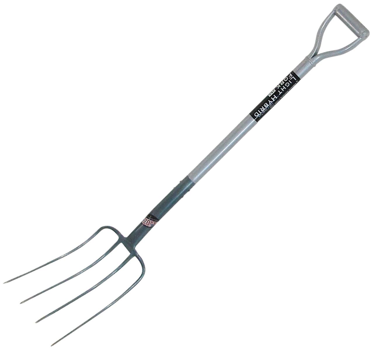 近与(KONYO) Family Tree 軽量パイプ柄フォーク4本爪 ハイブリッド (アルミパイプ柄+鉄製爪＜頭＞) 20%..