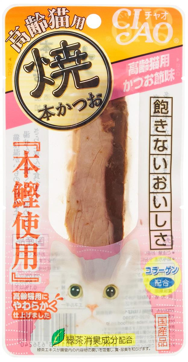 チャオ (CIAO) 焼本かつお 高齢猫用 かつお節味 1本 6個セット