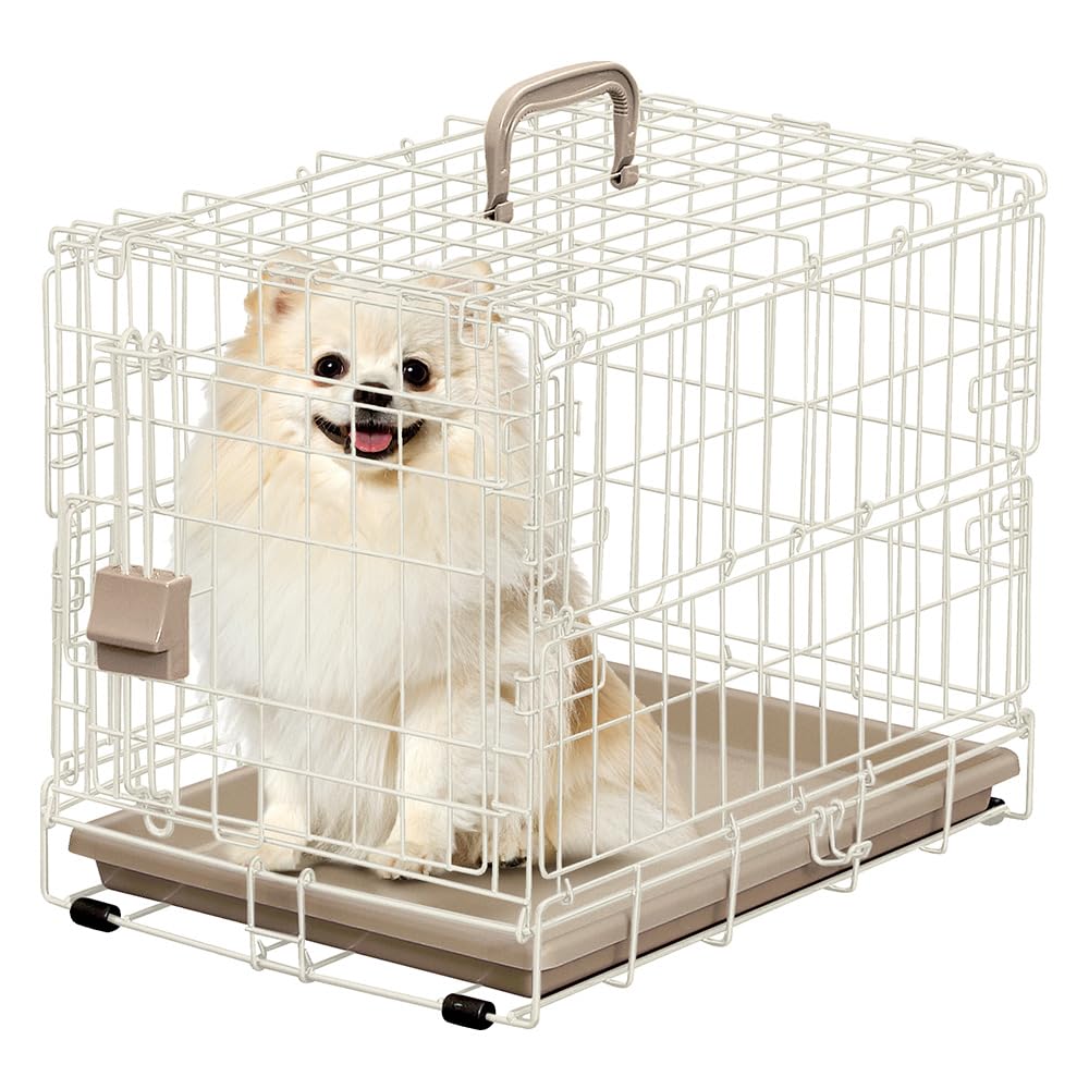 アイリスプラザ 折りたたみケージ 犬 猫 防災 ライトナチュラル 超小型犬・猫用 幅34×奥行47×高さ38.5c..