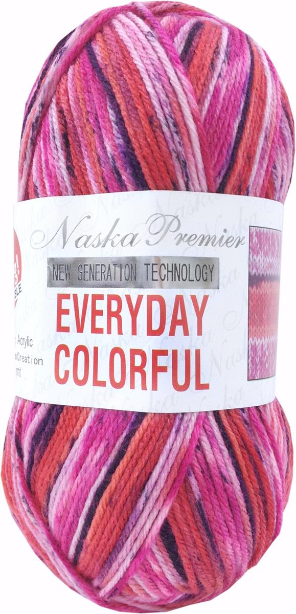 ナスカ(NASKA) NASKA エブリデイ カラフル 毛糸 並太 col.311 レッド 系 100g 約250m N-57
