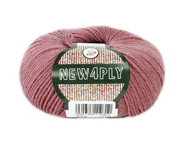 パピー ニュー4PLY 毛糸 中細 Col.468 ピンク 系 40g 約150m 10000110