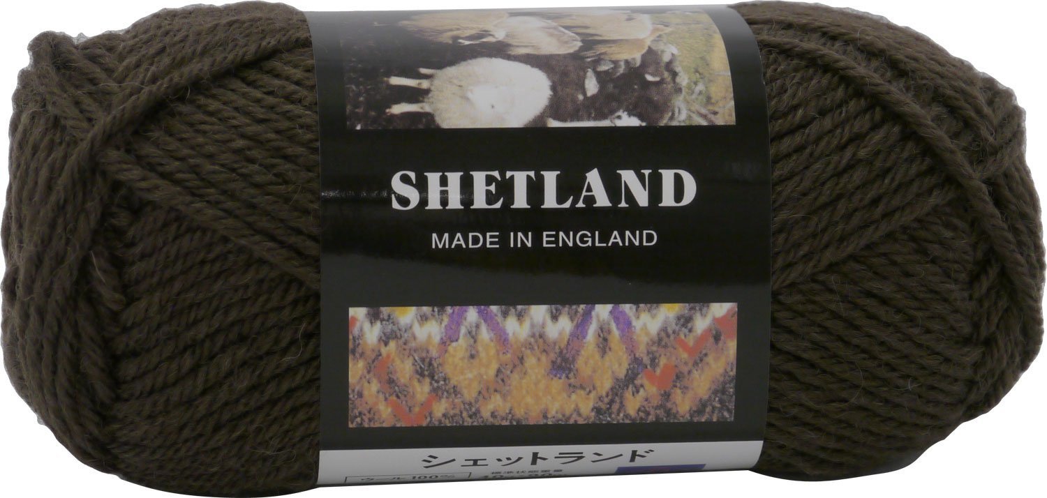 パピー シェットランド 毛糸 並太 Col.5 ブラウン 系 40g 約90m 10000523