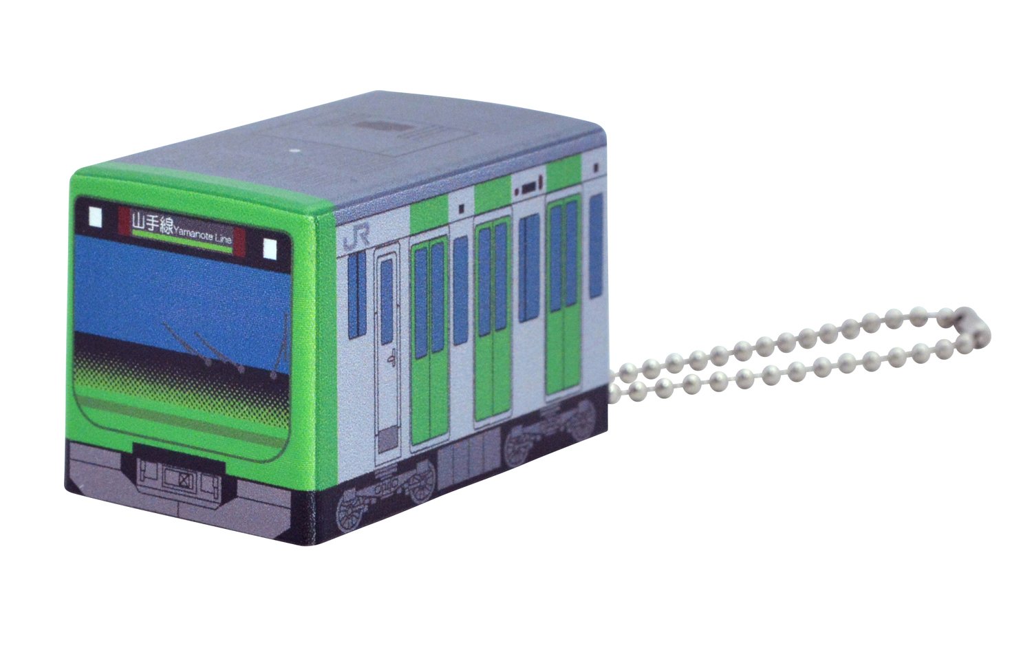 ダイワトーイ キーホルダー 緑 4cm GOGOキュービー ミニカー 山手線 E235系柄 GC-01