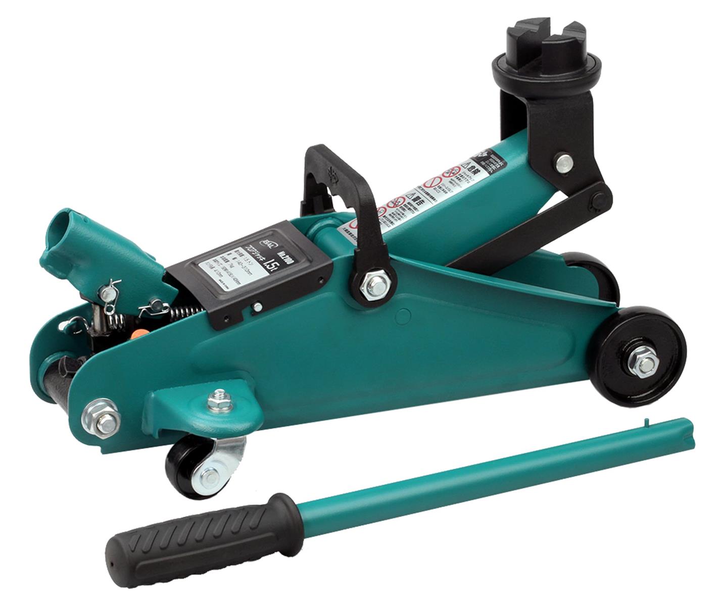 楽天リウンドウBAL（大橋産業） 車用 油圧 フロアジャッキ 1.5t サイド上げ専用 スローダウン 最高値 310mm 最低値 140mm 軽自動車 小型車 コンパクトカー No.2100