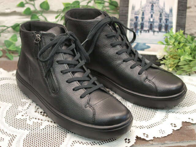 【ACHILLES SORBO】ラバーソール　タウンカジュアルショートブーツ ASC 4570【ブラック】のサムネイル