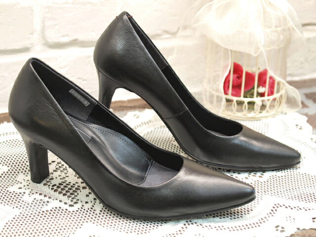 【FIZZ REEN /BELDAD】ヒールパンプス　8520【ブラック(クロ)・DBRクロコ24cm・オ...