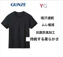 グンゼ クルーネックTシャツ 吸汗速乾 メンズ 年間 YG ワイジー 半袖 丸首 綿100% USAコットン 肌着 消臭 汗臭ケア 脇縫いなし 天竺 インナー ...