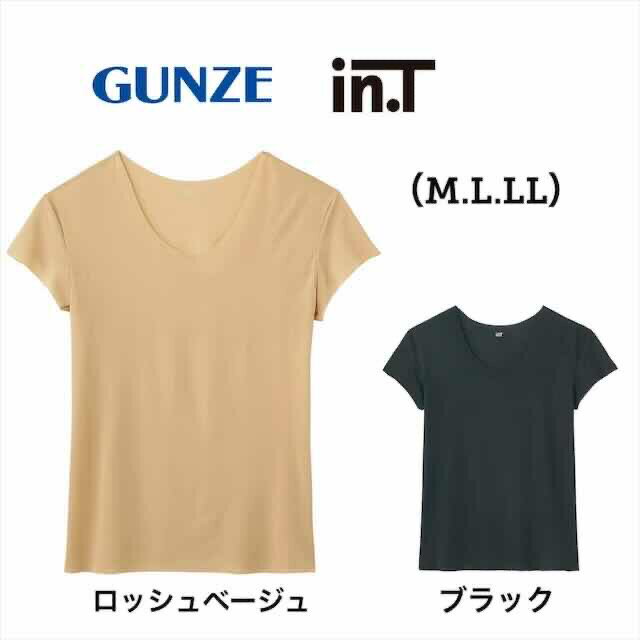 GUNZE Tシャツ専用 インナー クルーネック メンズ 速乾 グンゼ Tシャツ専用インナー インティー YG in.T 極軽 超速乾 軽量 汗取りパッド付シャツ 半袖 短袖 きりっぱなし 薄手 汗染み 脇汗 わき汗対策 肌着 おしゃれ 襟元広め 軽い YV2913 M L LL プレゼント ギフト