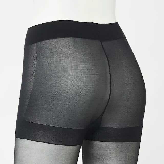 RIVER BRANCHのグンゼ サブリナ ストッキング レディース 年間 パンスト 伝線しにくい 着圧 引き締め ブラック 足型セット UV デオドラント つま先補強 マチ付き 柔軟加工 静電気防止 幅広ウエスト パンティ部立体 ビジネス ベーシック SABRINA SB540 M L LL ギフト プレゼント｜アングル3