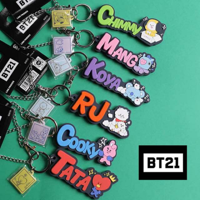 BT21 ラバーバッグチャーム BTS タタ クッキー チミー コヤ アールジェイ シュキ マン TATA COOKY CHIMMY KOYA RJ SHOOKY MANG 人気 キャラクター グッズ かわいい プレゼント ギフト 記念