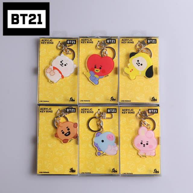 BT21 アクリルキーホルダー ACRYLIC KEYHOLDER ATE アクキー アクリル キーリング キーチェーン BTS タタ クッキー チミー コヤ アールジェイ シュキ マン TATA COOKY CHIMMY KOYA RJ SHOOKY MANG 人気 キャラクター グッズ かわいい プレゼント ギフト 記念