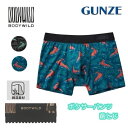 GUNZE グンゼ BODYWILD メンズ ボクサーパンツ 前とじ 綿混素材 クロコダイル柄 年間 BWG170A M L ギフト プレゼント