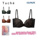 グンゼ ブラジャー 脇高 レディース 脇肉 総レース かわいい おしゃれ セクシー ワイヤー 補整 寄せ すっきり ストレッチ 脇高ブラ トゥシェ Tuche ...