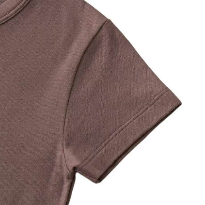 グンゼ トゥシェ クロップド Tシャツ 半袖 レディース 綿混 洗濯タグなし 柔らかい しなやか コットン カットソー 無地 ブラック ホワイト 重ね着 タイト スリムフィット 年間 通年 定番 シンプル トゥシェ GUNZE TC7252 M L ギフト プレゼント