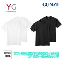 YG ワイジー クルーネックTシャツ 半袖丸首 2枚組 グンゼ GUNZE | メンズ 紳士 男性 肌着 男性肌着 インナー インナーシャツ クルーネック yv...
