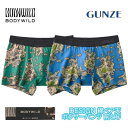 GUNZE グンゼ BODY WILD ボディワイルド ボクサーパンツ トレジャーマップ柄 前とじ 綿混 アンダーウェア 下着 パンツ メンズ BWG183A ...