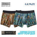 GUNZE グンゼ BODY WILD ボディワイルド ボクサーパンツ 総柄 前とじ 綿混 アンダーウェア 下着 パンツ メンズ BWG186A M-L ギフト...