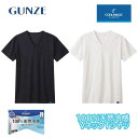クールマジック 紳士 100%天然冷感 VネックTシャツ 接触冷感 持続消臭 綿100% グンゼ 肌着 半袖 Vネック インナー 日本製 MCA515H M-L...