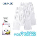 グンゼ ピケクレープ肌着 ステテコ 夏 白 肌着 前あき 涼涼クレープ肌着2枚組 GUNZE グンゼ CUM407 M-LL ギフト プレゼント