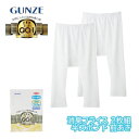 GQ-1 消臭フライス 半ズボン下 前あき 2枚組 グンゼ GUNZE | メンズ 男性 紳士 ズボン下 前開き パッチ ももひき ズボン ニーレングス gqs...