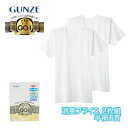 GQ-1 消臭フライス 半袖U首 インナー Tシャツ 2枚組 グンゼ GUNZE | メンズ 男性 紳士 uネック u首 半袖 肌着 下着 インナーシャツ gq...