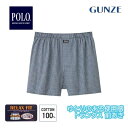 POLO BCS トランクス 綿100% 前開き メンズ 紳士 男性 年間 ポロ ビーシーエス 布帛 チェック ゆったり ラク 柄 パンツ 下着 グンゼ GUN...