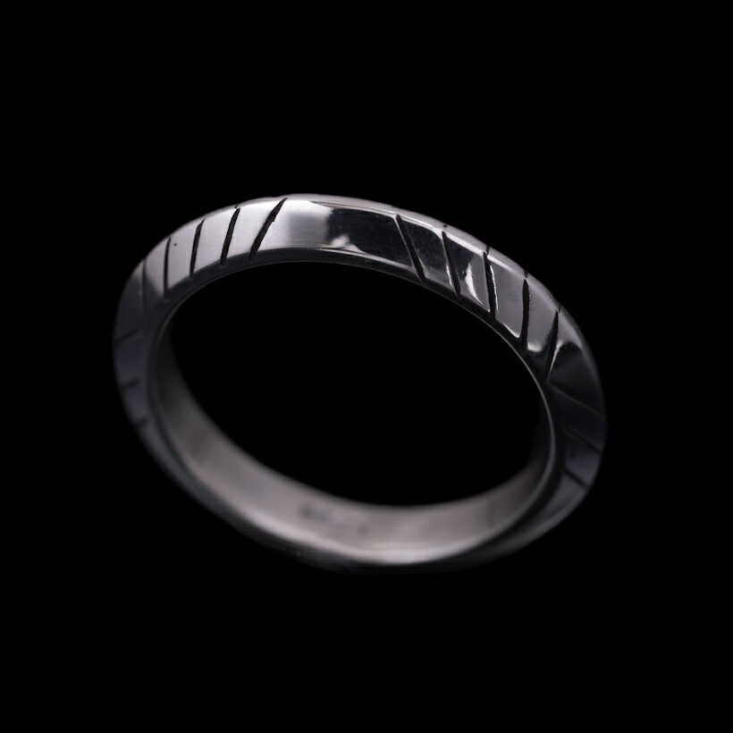 【サイズ展開あり】トライアングル ナロー シルバー925 リング 鏡面仕上げ