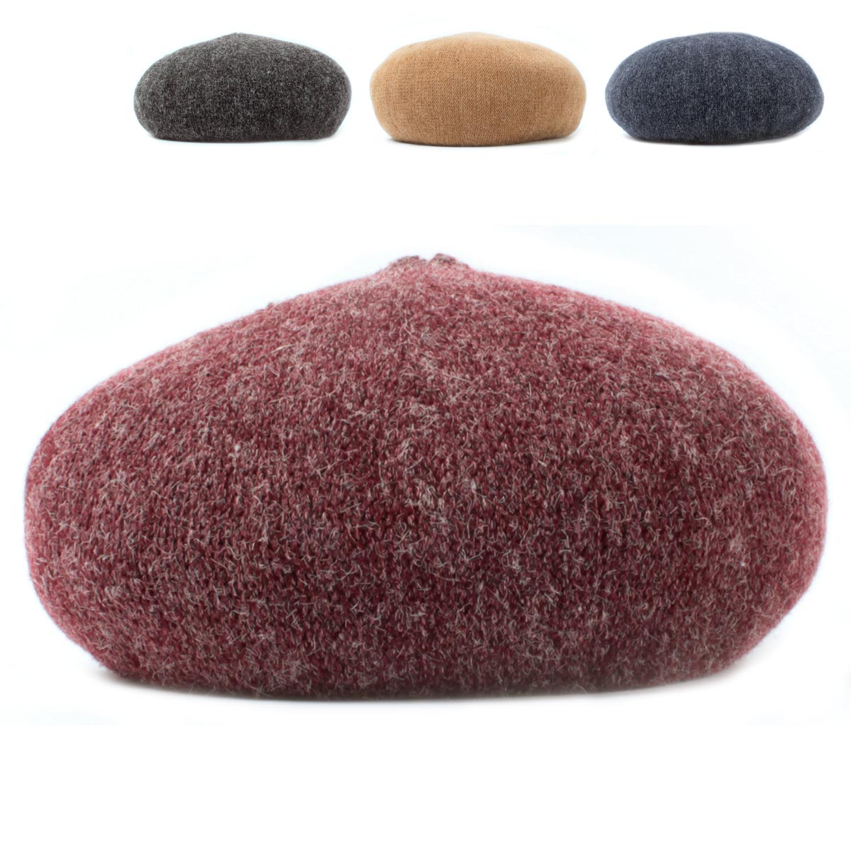 　商品名：Heather Acrylic Beret（ヘザーアクリルベレー） 　ブランド：BASIQUENTI（ベーシックエンチ） 　ご注意 　※厚さ2.5cmを超える商品となりますので、ネコポスに対応しておりません。（小型宅配便での発送も不可。） 　性別：メンズ レディース 　素材：アクリル75% ポリエステル25% 　カラー：4色展開（1.BLACK 2.BEIGE 3.NAVY 4.WINE） 　サイズ：2サイズ展開 ※メンズサイズ（57-59cm）、レディースサイズ（56-58cm） 　カテゴリー：最新入荷帽子 > ハンチング・キャスケット・ベレー 帽子の特徴： ぬくもりのある霜降りのミックス感が特徴的！モール糸で編み込んだ型崩れしにくいタイプのベレー帽です。