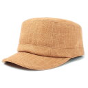 ベーシックエンチ フェイクストロー素材のワークキャップ Baron Work バロンワーク BASIQUENTI 帽子 ワークキャップ リネン ストロー 麦わら...