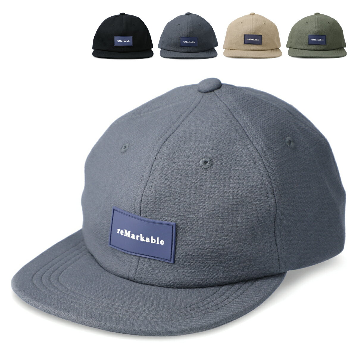 ベーシックエンチ Sillicon Name Cap シリコンネームキャップ 浅い 帽子 レディース メンズ オールシーズン ワンポイント reMarkable ソフトキャップ 浅め ゴルフ ボックスロゴ 男女兼用 全4色 bcn-n01569