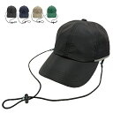 【はっ水 接触冷感 吸水速乾 UVケア 洗える 抗菌 防臭】ベーシックエンチ 爽 Cap ベンチレーション あご紐 キャップ カーブ芯 ナイロン ドローコード ストラップ メンズ レディース フリーサイズ ゴルフ スポーツ 散歩 旅行 春夏秋冬 bcq-n52063