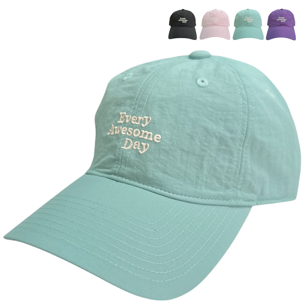 【洗える 抗菌 消臭】ナイロンキャップ 撥水 パステルカラー メンズ レディース 帽子 日除け アウトドア ゴルフ キャンプ 登山 自転車 スポーツ 散歩 春夏 ペールトーン はっ水 手洗い 軽量 シンプル フリーサイズ ベーシックエンチ Basiquenti bcq-s62104 E.A.D Nylon Cap