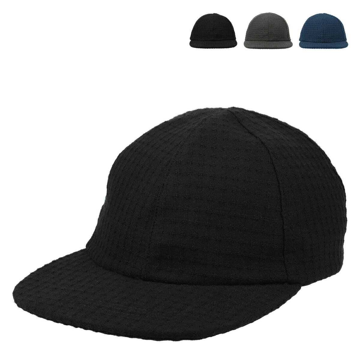 楽天帽子専門店リバーアップ【抗菌 消臭】ベーシックエンチ Dobby Check Cap ドビー チェック キャップ 凹凸 無地 でこぼこ コットン 綿100 格子 日焼け 防止 ベースボールキャップ アウトドア 帽子 フラットつば レディース メンズ キャンプ ゴルフ ハイキング 釣り フリーサイズ 全3色 bcq-y41937