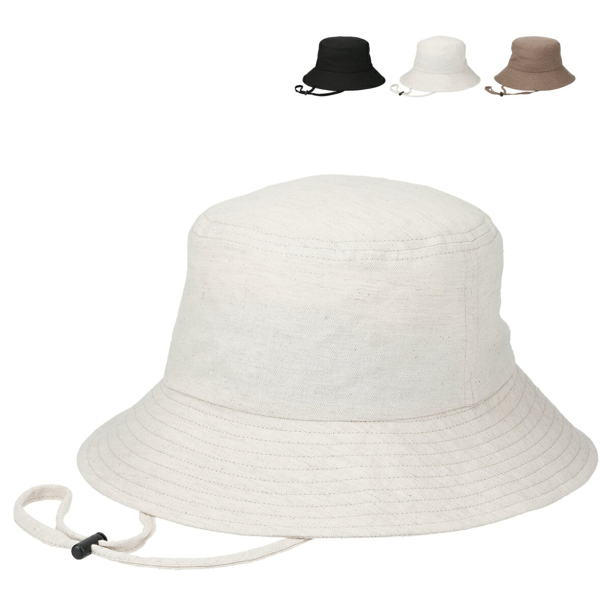 ヘンプ 帽子（メンズ） 【麻素材 洗える 抗菌 消臭 吸水速乾】ベーシックエンチ Linen Slash Bucket Hat リネンスラッシュバケットハット 手洗い 清潔 吸湿速乾 UVカット 麻混 春夏 帽子 サファリハット バケツ バケハ ハット レディース メンズ アウトドア フリーサイズ 全3色 bcd-m31846