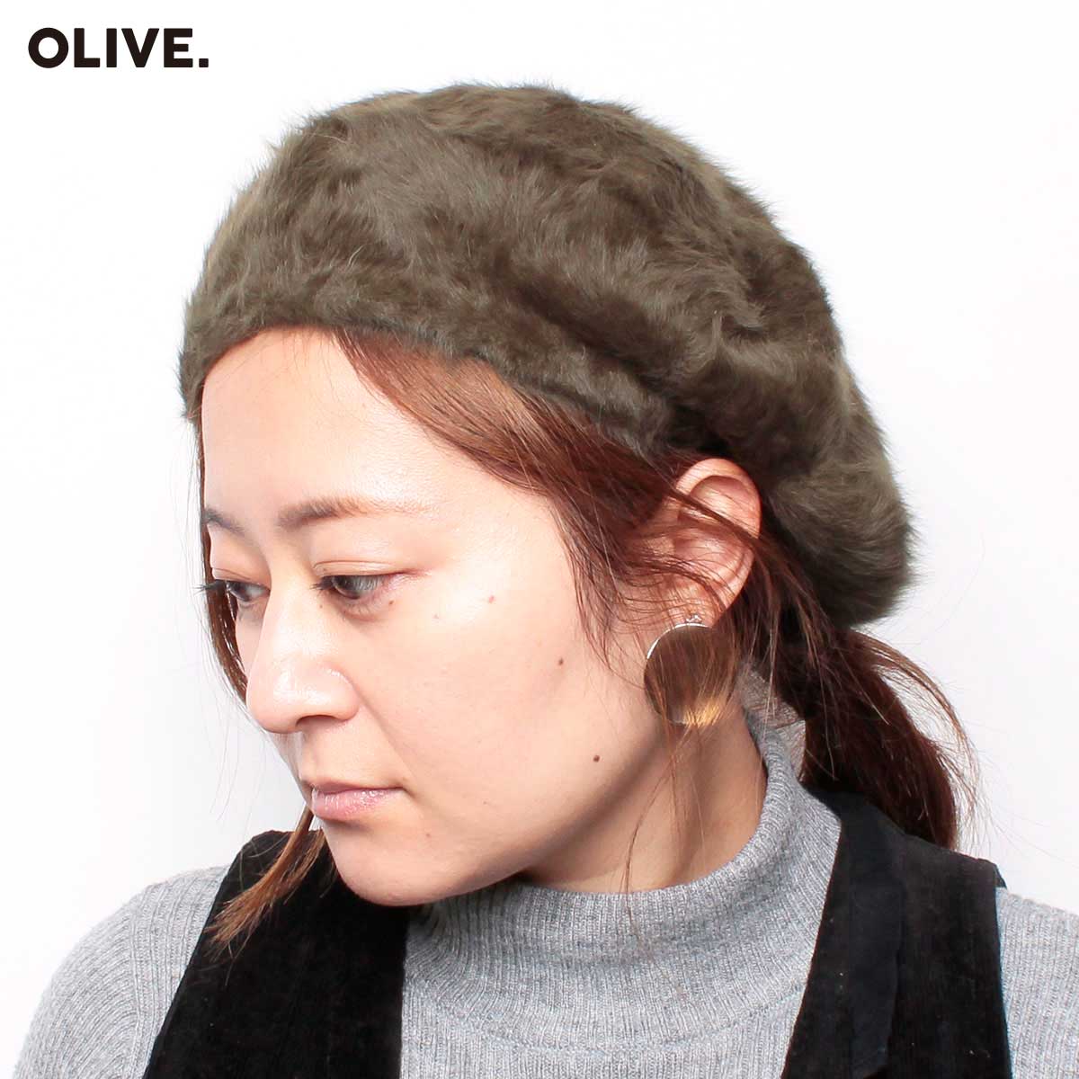 �ڥ��󥴥�ۥ�Х֥� Angora Beret �٥졼 LOVABLE RIVER UP ��С����å� ���� ���� ��ǥ����� �դ�դ� �Х����٥졼 ���� ������� �ե��å���� �ɴ� ��إ�