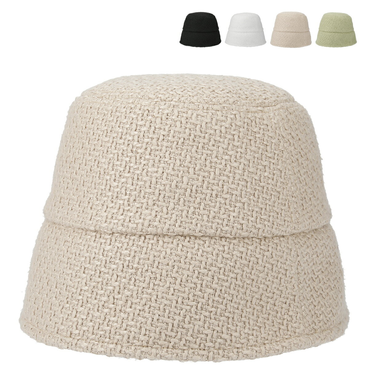 【抗菌 消臭】ソエリラ Woven Slub Bucket Hat ウーブン スラブ バケット ハット ダウンブリム 肉厚 無地見え トレン…